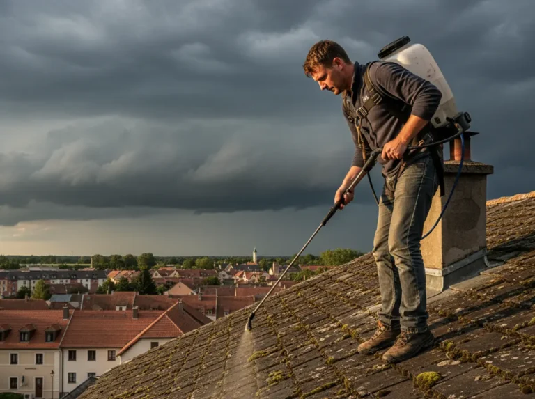 Anti-mousse toiture : combien de temps avant la pluie ?