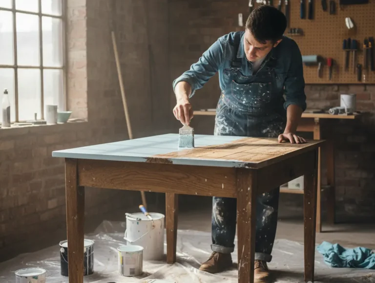 Comment repeindre une table en bois étape par étape